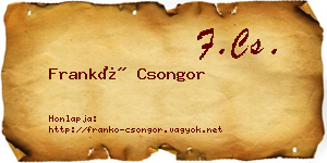 Frankó Csongor névjegykártya