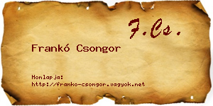 Frankó Csongor névjegykártya