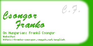 csongor franko business card