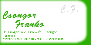 csongor franko business card